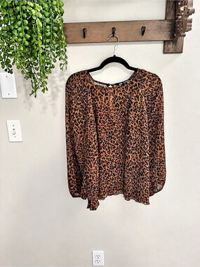 Zara Animal Print Blouse